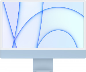 MJV93RU/A 24-inch imac with retina 4.5k display: m1 chip with 8-core cpu and 7-core gpu, 256gb - blue Apple