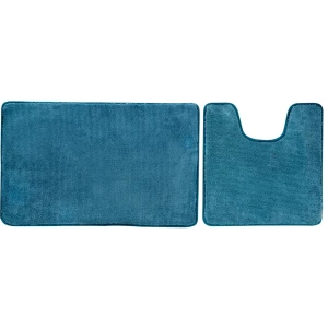 Набор ковриков для ванной комнаты Jersey 45x70/45x45 см цвет тёмно-зелёный