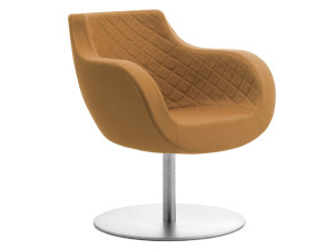 Шерстяное вращающееся кресло с подлокотниками