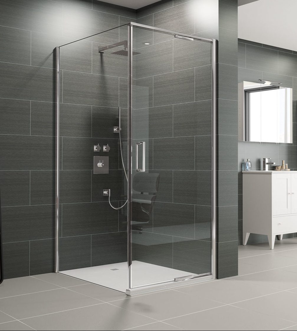 Торцевая панель для монтажа с дверью AR8SP100NF Merlyn Arysto Хромированный  - Вид №1