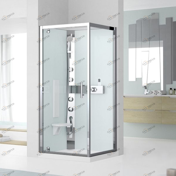 Novellini. Душевая кабина термостатическая 90x90 GF90 HYDROMASSAGE с низким душевым поддоном GLAX 3 GL3GF90T11K
