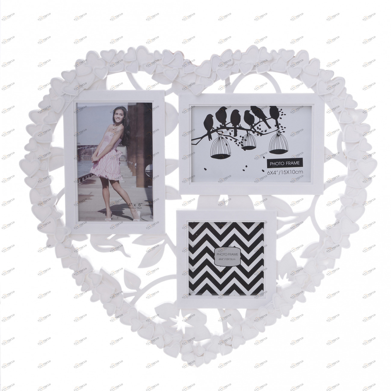 Фоторамка Heart белого цвета TO4ROOMS СВАДЕБНЫЕ, СЕРДЦЕ 212330 Белый 