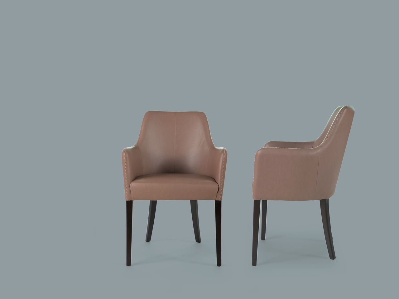 Кожаный мягкий стул с подлокотниками Borzalino EMILY ARCH-00047429 - Вид №9