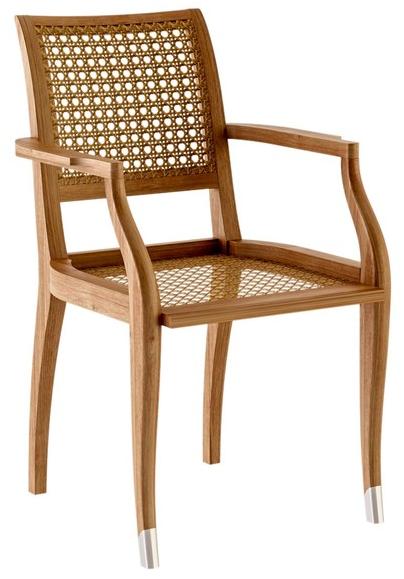 ASTELLO Садовый стул из тика с подлокотниками Jonquille Jq.sf1.f1 - Вид №1