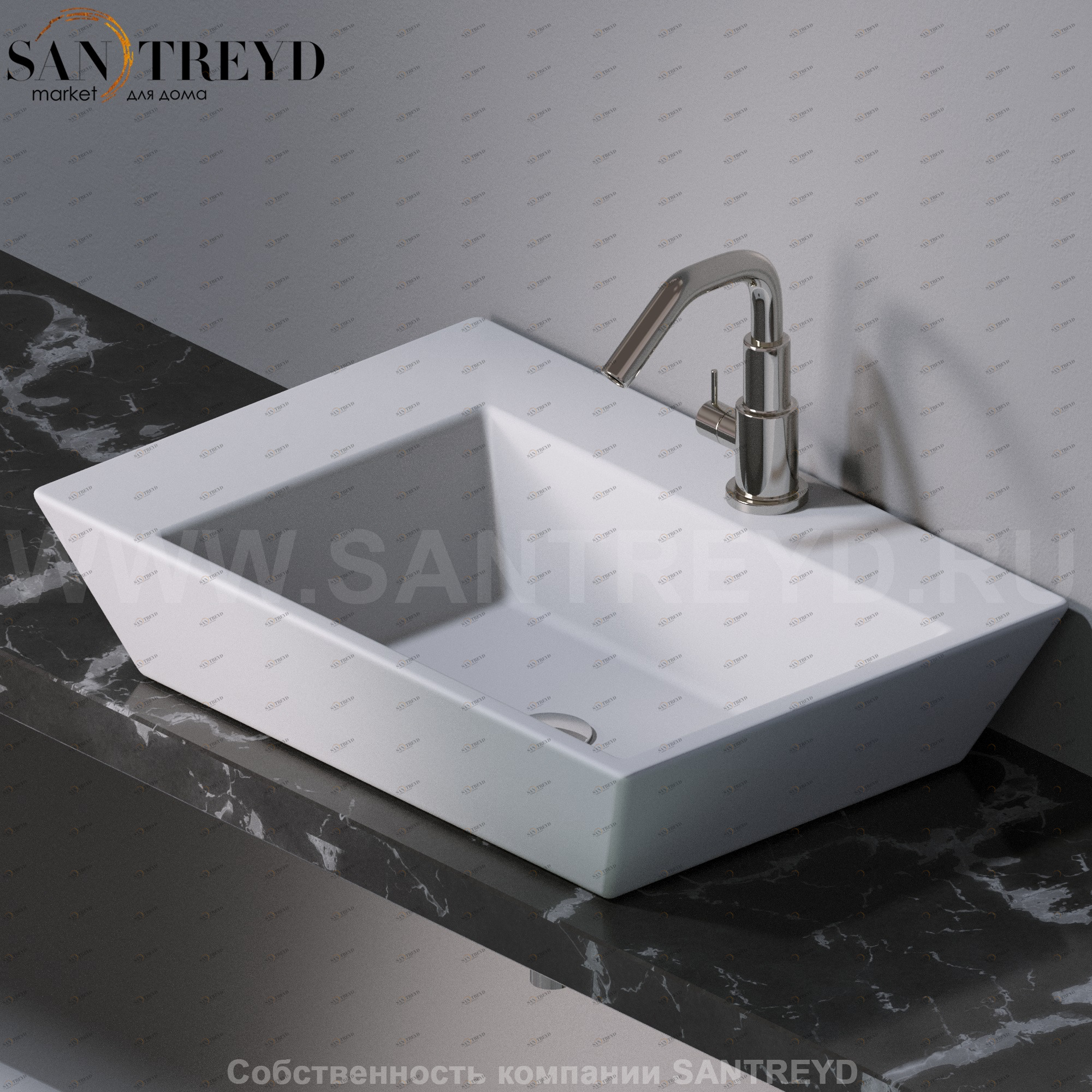 L291117 Подвесная раковина настенная прямоугольная A. e T. Italia PRISMA серая AeT ITALIA