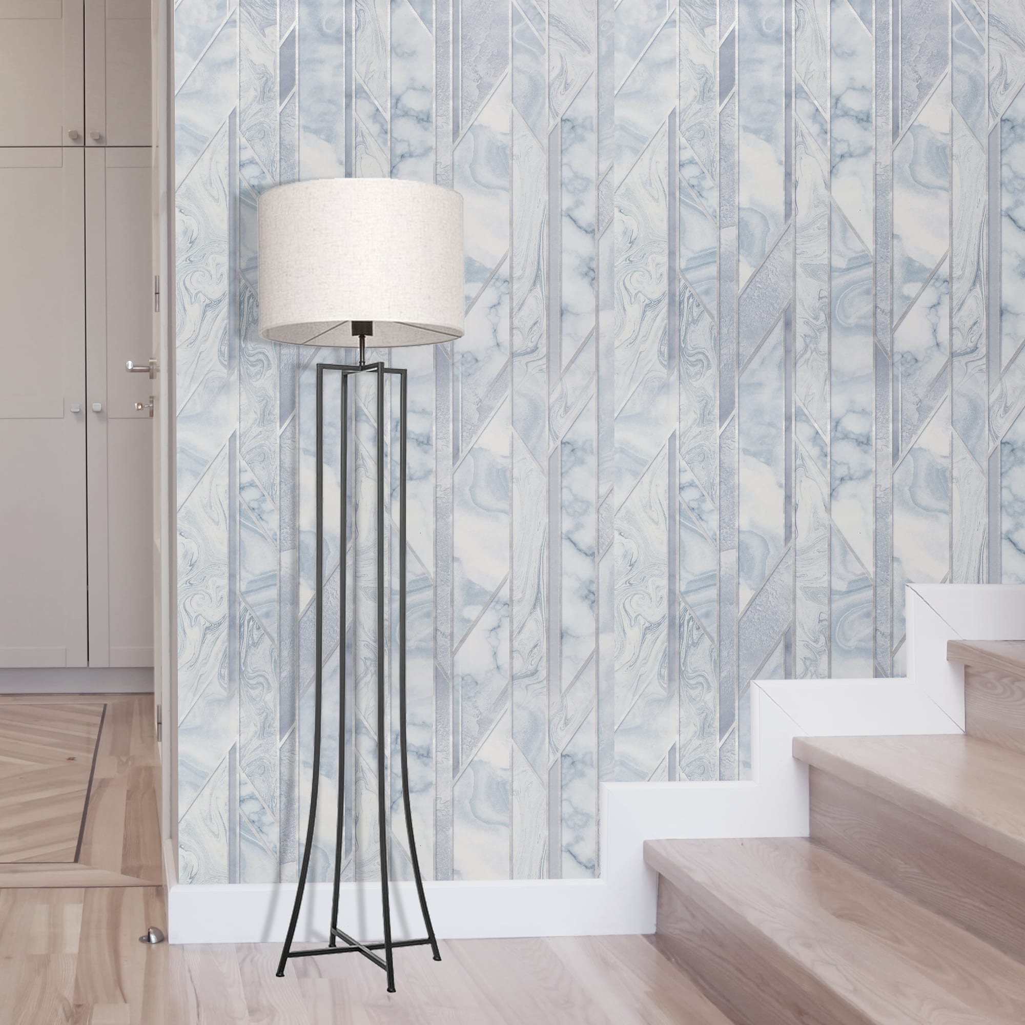 82938337 Обои бумажные синие 0.53 м 9089-81 Топаз Santreyd  - Вид №2