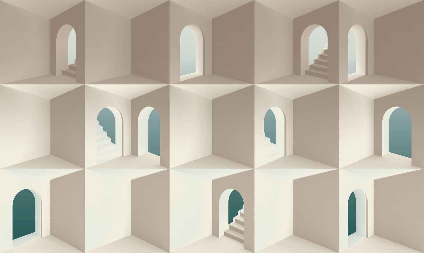 Обои с рисунком Jannelli&Volpi STAIRWAYS ARCH-00134269 - Вид №1