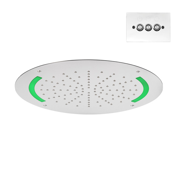 82062 Утопленная головка ø420 / дождевая струя + свет / регулятор в стену HORUS Range Hydro 