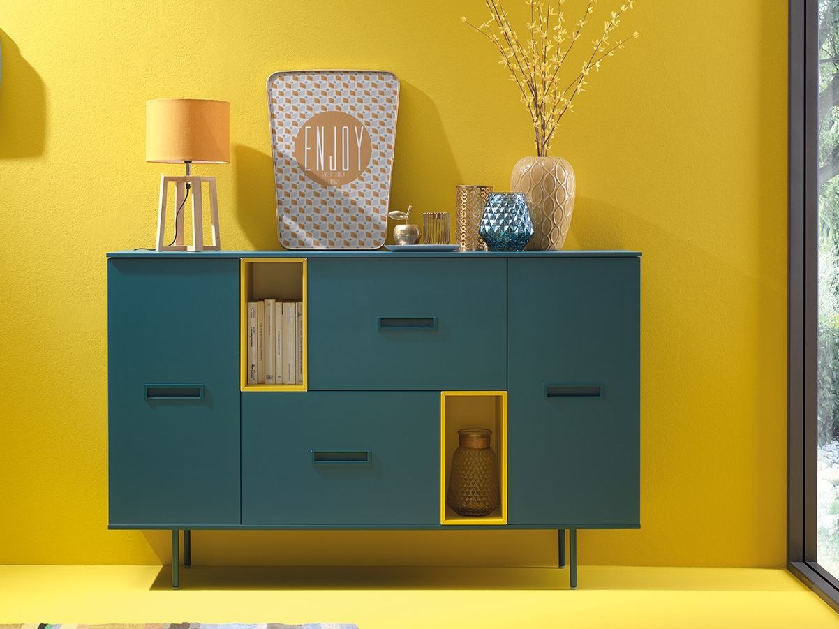 Лакированная мебель с распашными дверцами и ящиками Moretti Compact LV201 ARCH-00094035