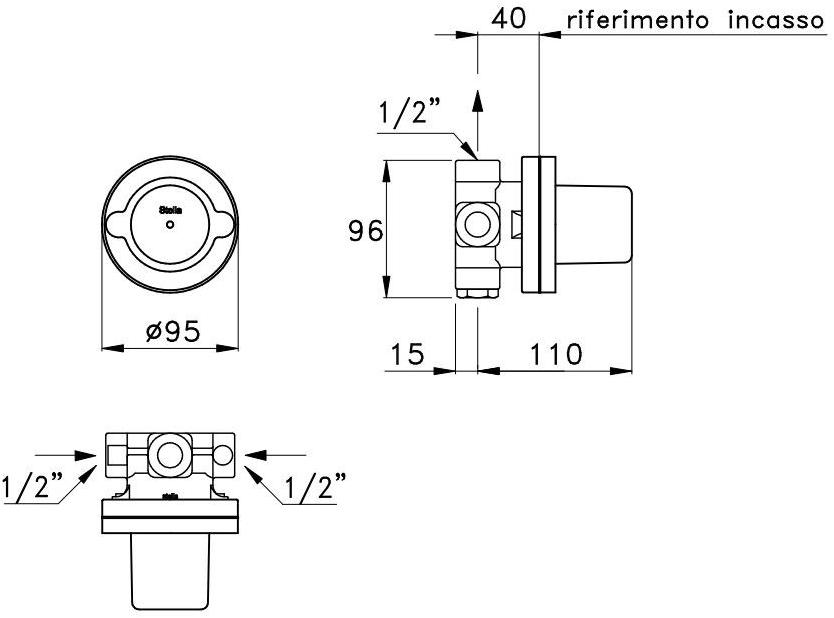 RUBINETTERIE STELLA Скрытый корпус смесителя Casanova sun-id-1414337 - Вид №1