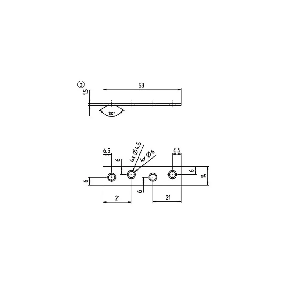 Пластина мебельная GAH ALBERTS 60x15x1.75 желтый цинк STLM-2067354 - Вид №2