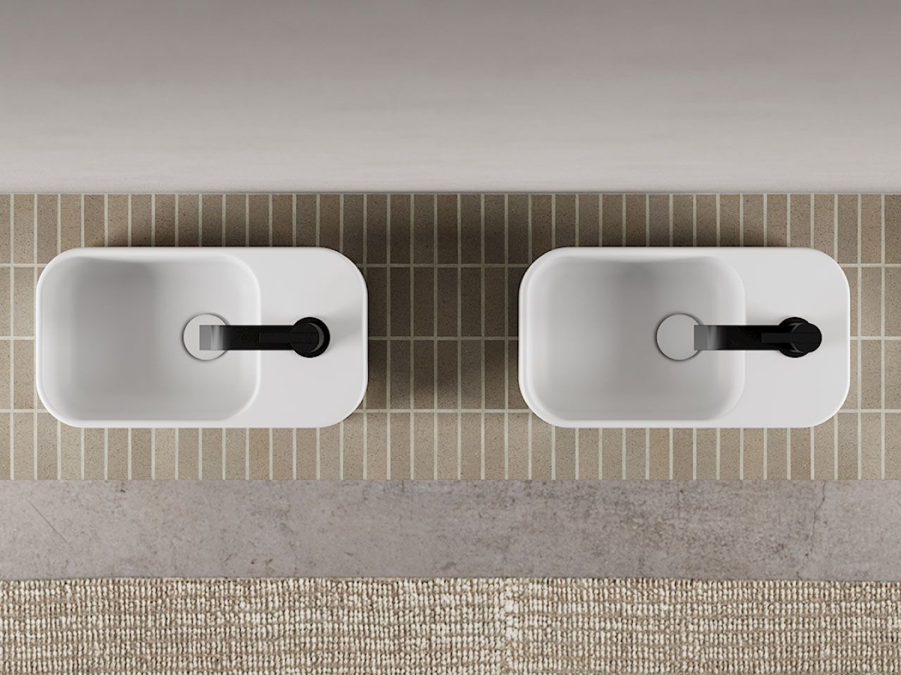 Керамическая прямоугольная столешница для мытья рук Nic Nanoo ARCH-00147301 - Вид №3