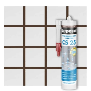 Затирка силиконовая Церезит CS 25 цвет тёмно-коричневый 280 мл