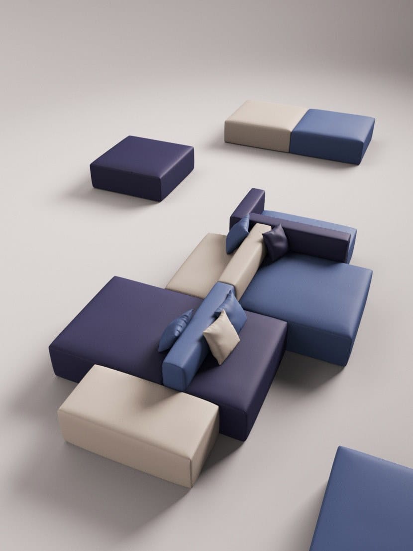 Модульный диван для контрактной ткани FANTONI Seating system ARCH-00061962 - Вид №1