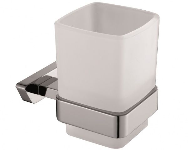 H6400/16CR Sanibano Rock, настенный стеклянный стакан, цвет хром