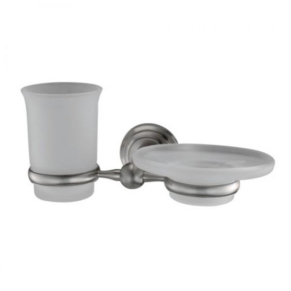 Держатель стакана и мыльницы матовый хром WasserKRAFT (Германия) Ammer 7026 sun-id-561318 - Вид №1