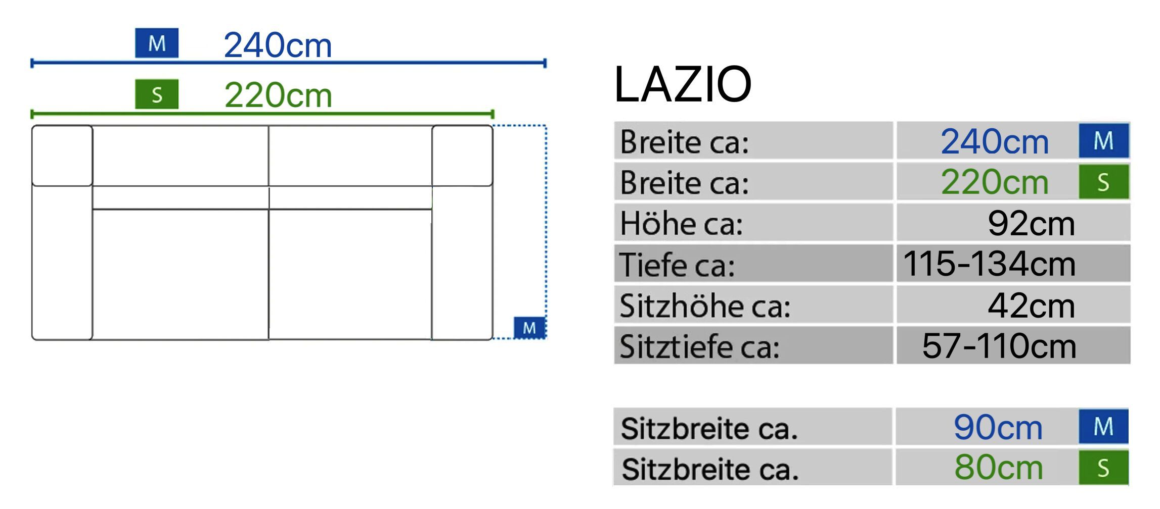 3-местный тканевый линейный диван Sofanella Лацио ARCH-00142144 - Вид №7