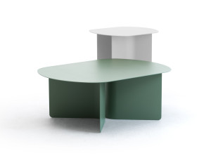 Металлический овальный журнальный столик