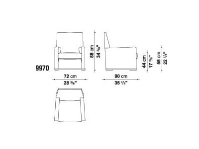 Тканевое кресло с подлокотниками Maxalto Imprimatur ARCH-00037636 - Вид №2