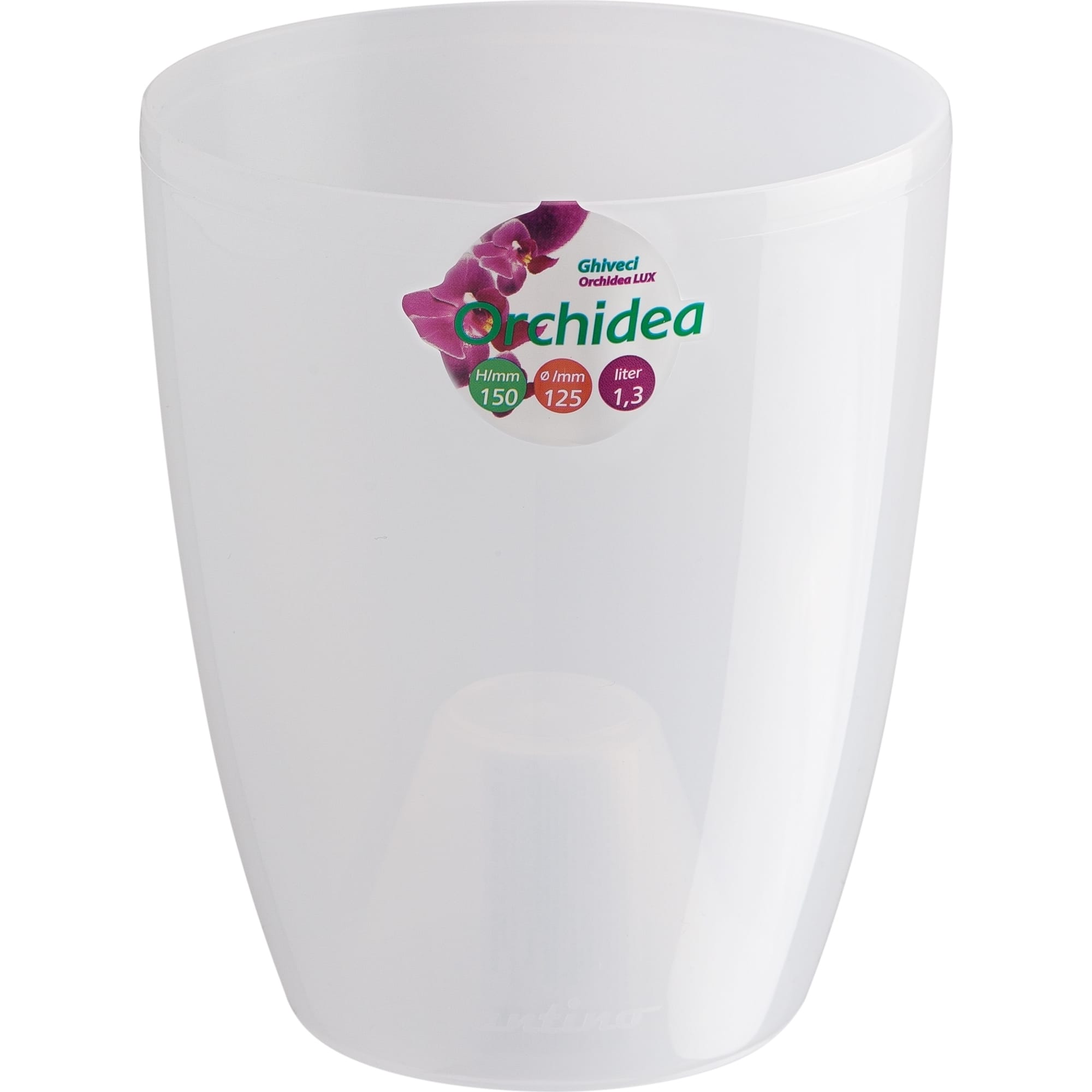 83406603 Горшок цветочный «Орхидея» ø12.5 см, 1.3 л, пластик, прозрачный Орхидея lux Santreyd 