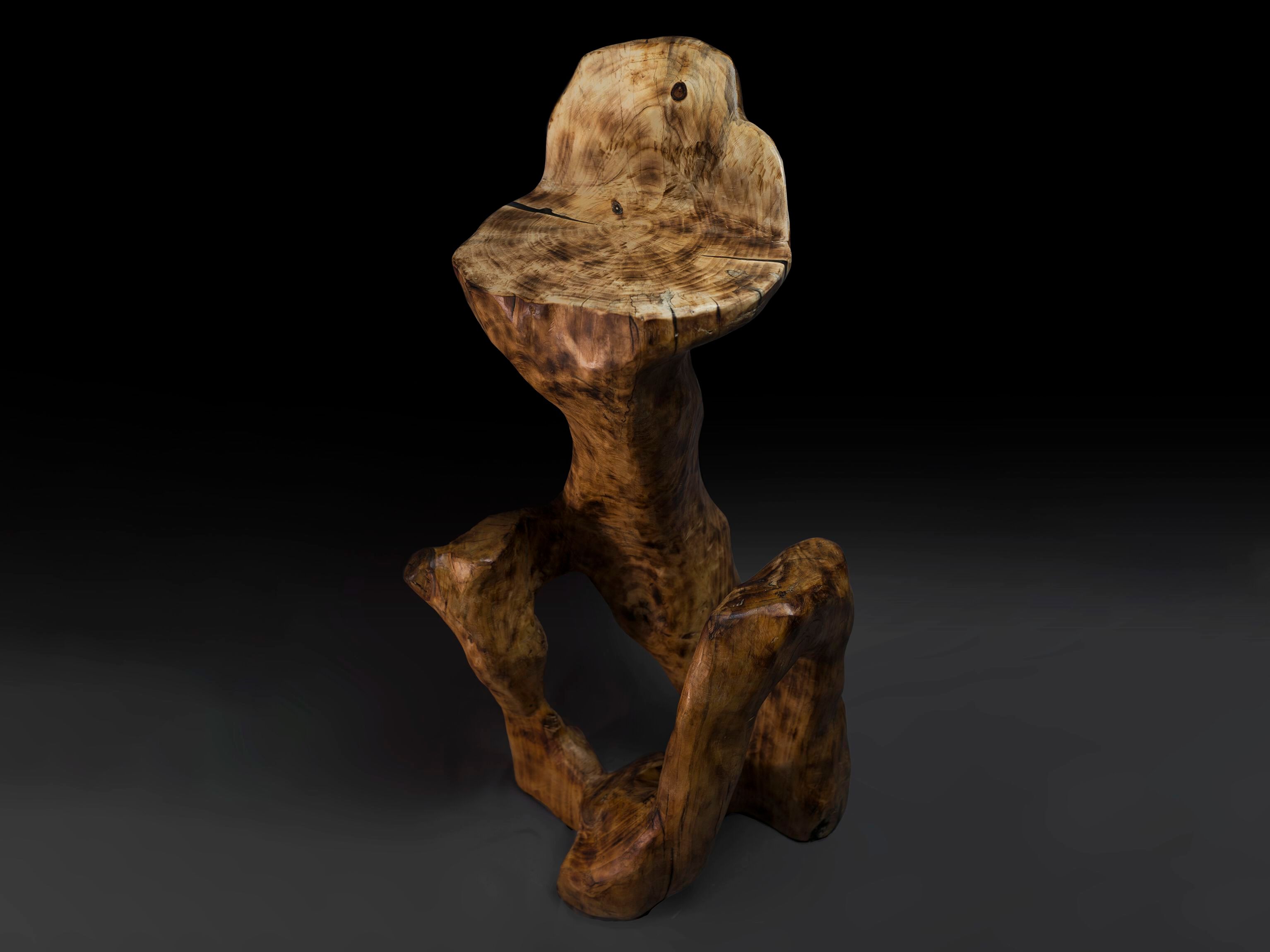 Высокий деревянный стул со спинкой Logniture Makha ARCH-00074516