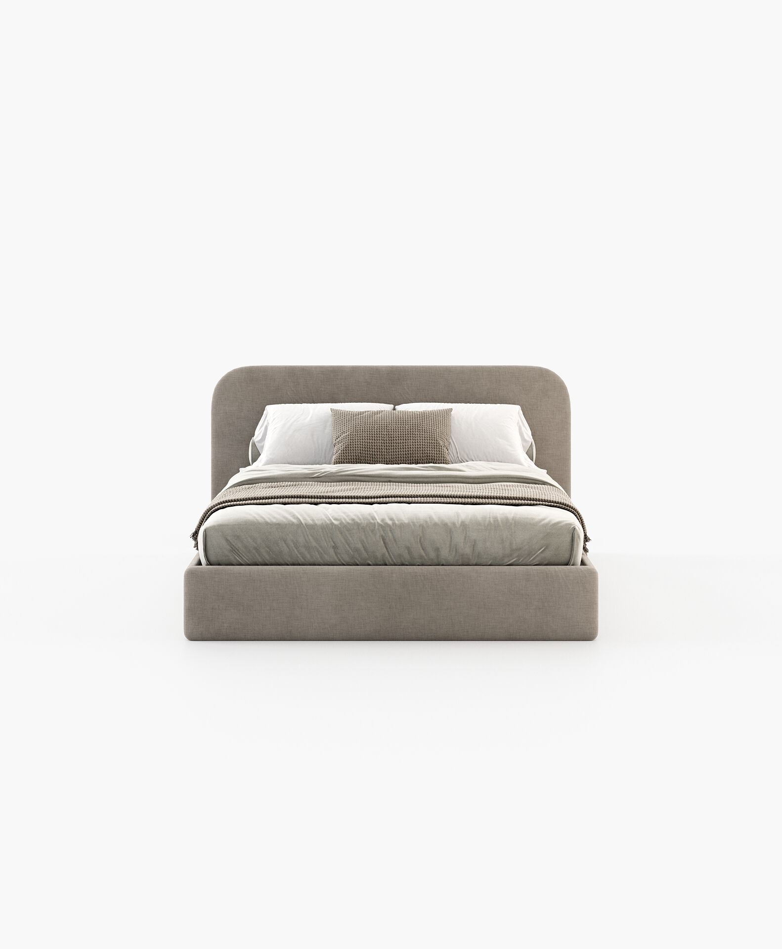 Двуспальная кровать из ткани с мягким изголовьем Laskasas Origin ARCH-00056664 - Вид №7