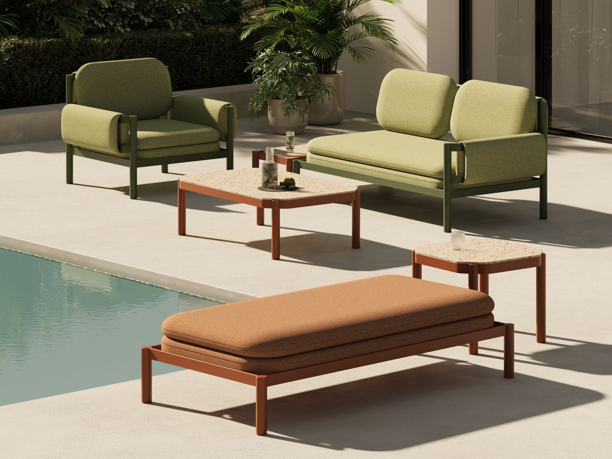 Алюминиевый квадратный журнальный столик для сада Joyf Tropic ARCH-00083365 - Вид №2