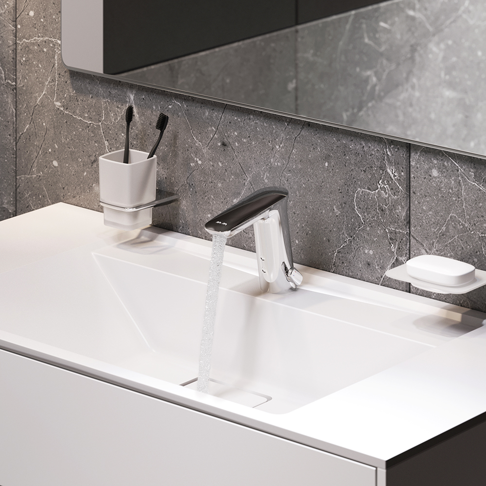 F50A02300 Inspire V2.0 смеситель для умывальника сенсорный хром шт. AM.PM Inspire 2.0  - Вид №1