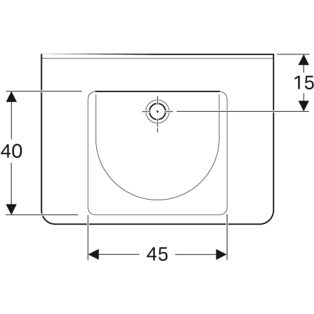 128660000 Раковина Geberit Renova Comfort Square, безбарьерная Geberit  - Вид №26