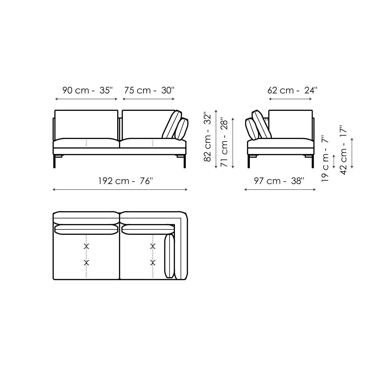 Ткань диван BONALDO ALIANTE ARCH-00100553 - Вид №27
