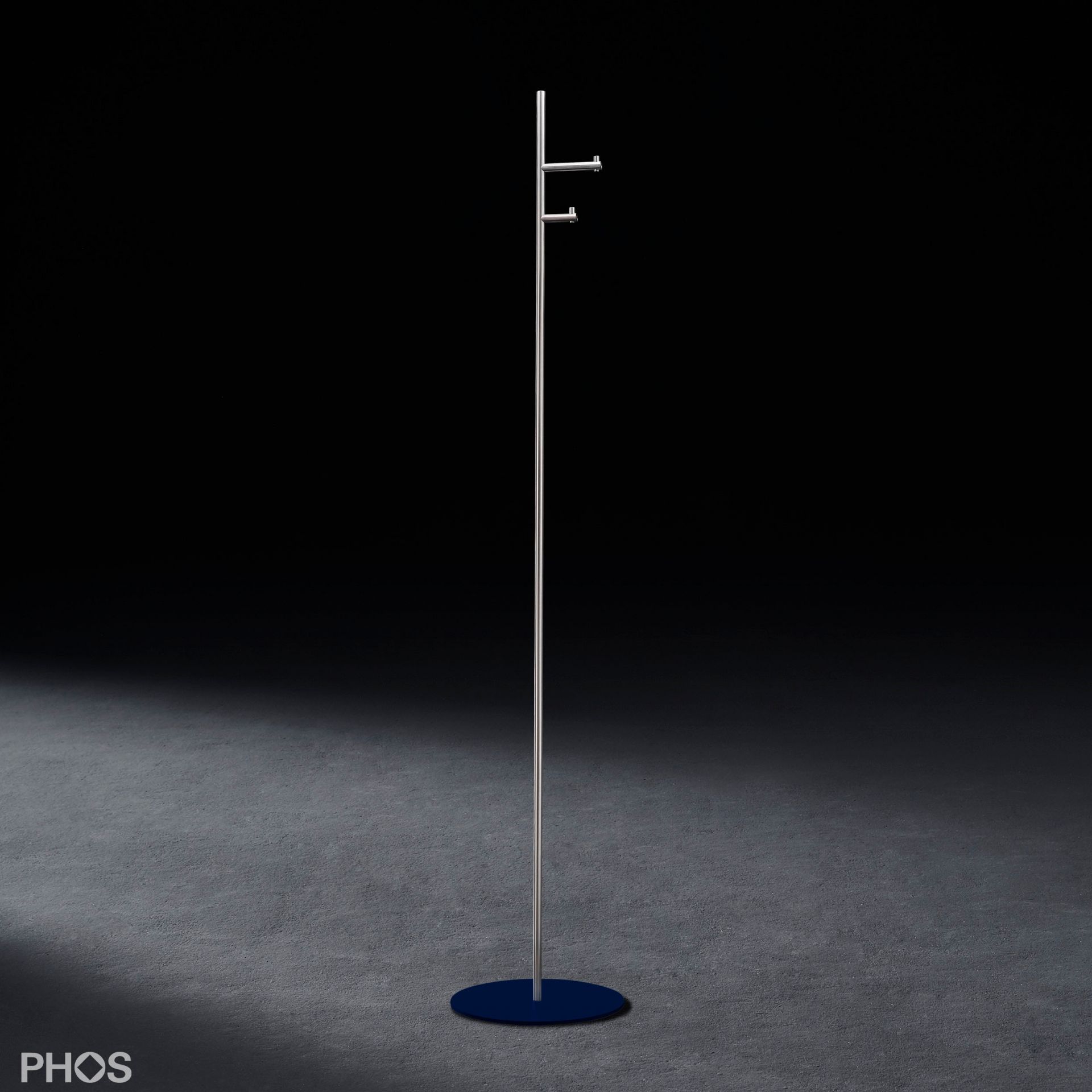 GSTS2S-BPB Вешалка для одежды с 2 крючками, основание: синее. PHOS 