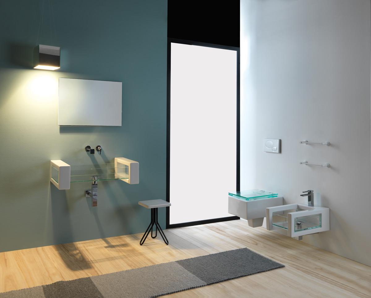 GLLACOL80FS Напольная раковина стоящая GSG CERAMIC GLASS - Вид №1