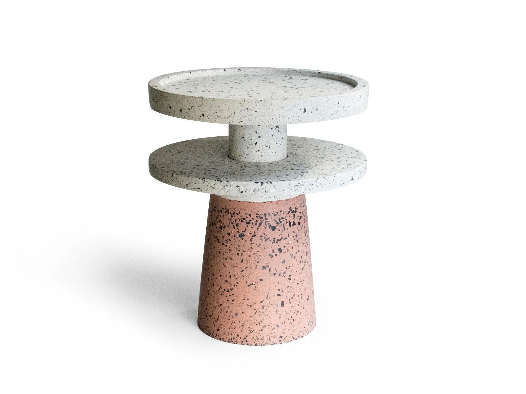 Круглый бетонный журнальный столик URBI et ORBI TERRA INCOGNITA DOUBLE ARCH-00048440