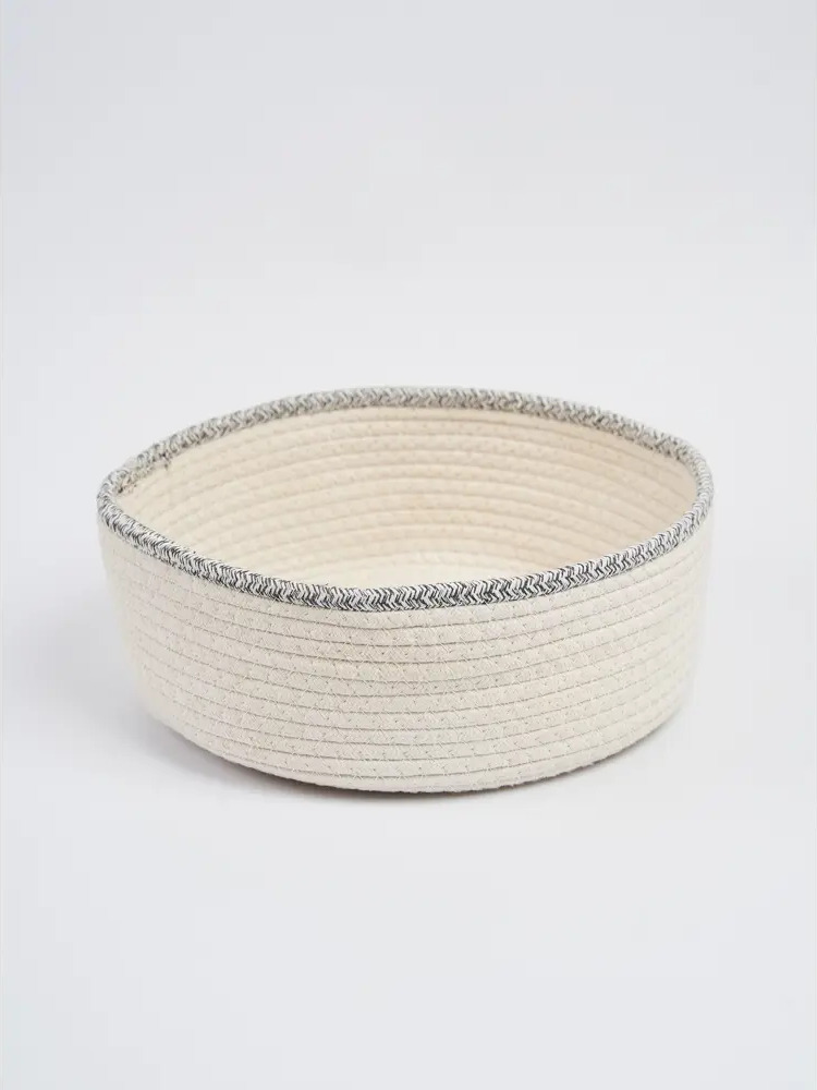 90665981 Корзина Storidea 30x10x30 см хлопок цвет белый STLM-0329947