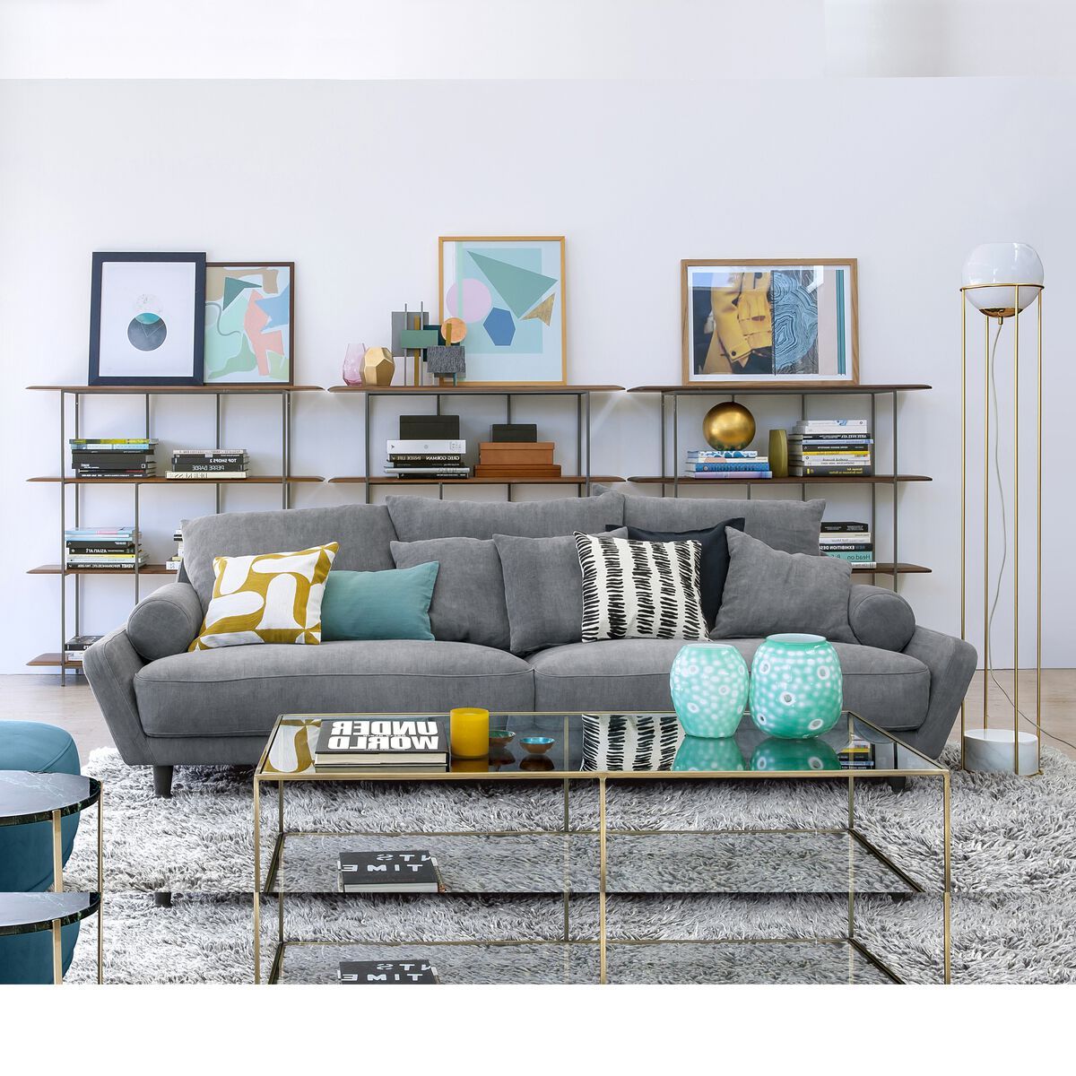 Низкий прямоугольный журнальный столик из закаленного стекла AMPM Сибил ARCH-00046104 - Вид №2