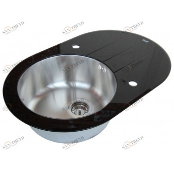 Zorg GL 5077 OV Black Мойка кухонная овальная Zorg 