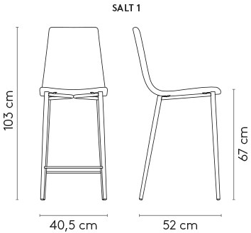 MOBLIBERICA Табурет высокий, обитый тканью, с подставкой для ног Salt sun-id-1414106 - Вид №8
