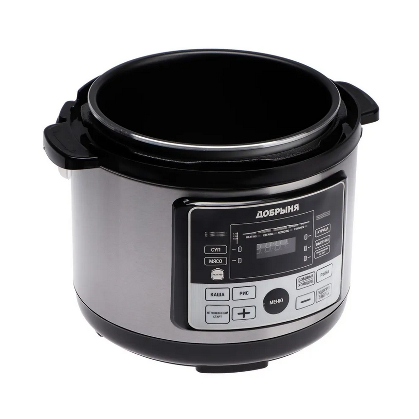 5359359 Мультиварка-скороварка Добрыня DO-1022 серебристый STDN-0143433 - Вид №3