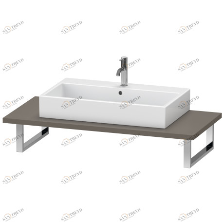 XL104C09090 X-Large Консоль для накладной и встраиваемой сверху раковины компакт Фланелево-серый шелковисто-матовый лак Duravit