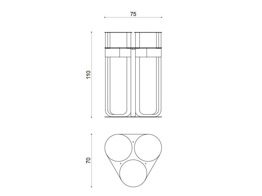 Антитеррористическая корзина для мусора DIMCAR DIAPASON TRIS ARCH-00130304 - Вид №2