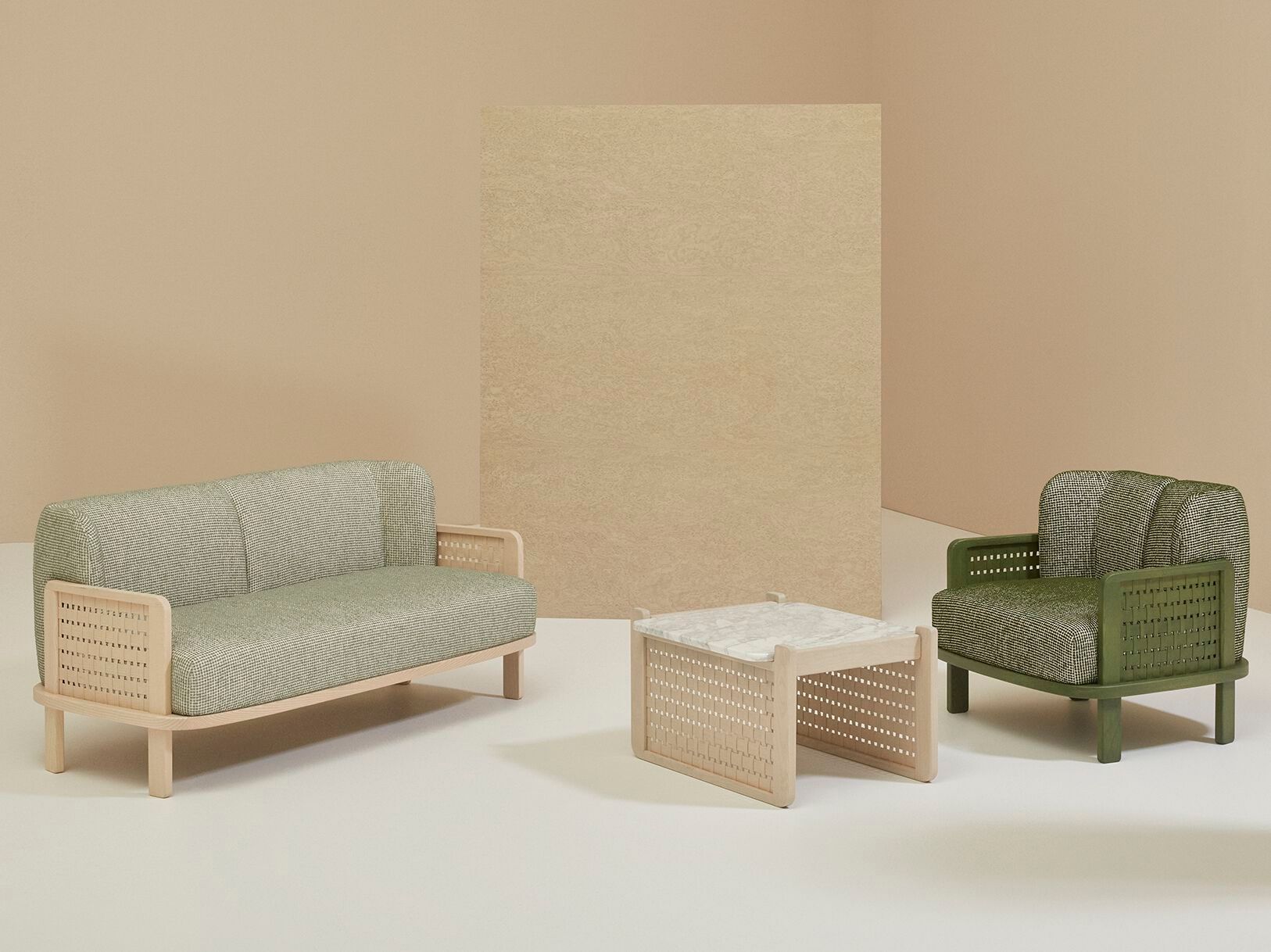 2-местный линейный диван из ясеня Billiani Raquette ARCH-00075780 - Вид №2