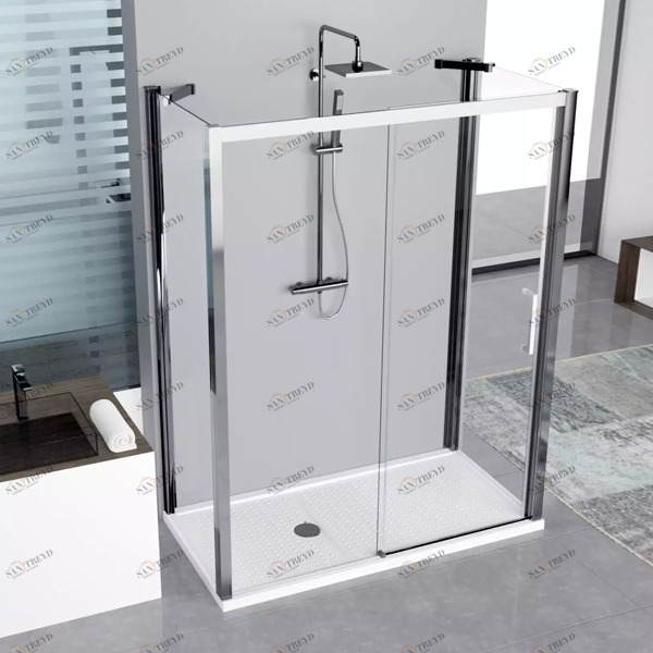 Душевой уголок 150x90 KUADRA 2P+F+F Novellini KUADRA KUAD2P144S1KKUADF901KKUADF901KKUAD2P144D1KKUADF901KKUADF901K