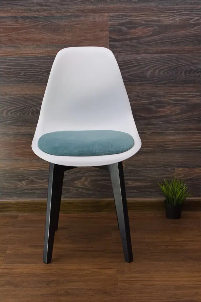 91617995 Комплект стульев 3 шт Zip-mebel Сашш 45x83x46 см велюр цвет бирюзовый/белый/черный STLM-0862923