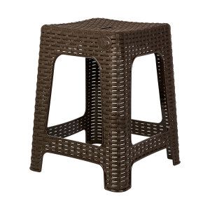91169200 Табурет садовый 36.3 см х 36.3 см х 44.8 см полипропилен коричневый RATTAN STLM-0508117 INGREEN