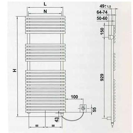 BAGNOTHERM Arbonia Эл. п/сушитель Arbonia 5840 - Вид №3