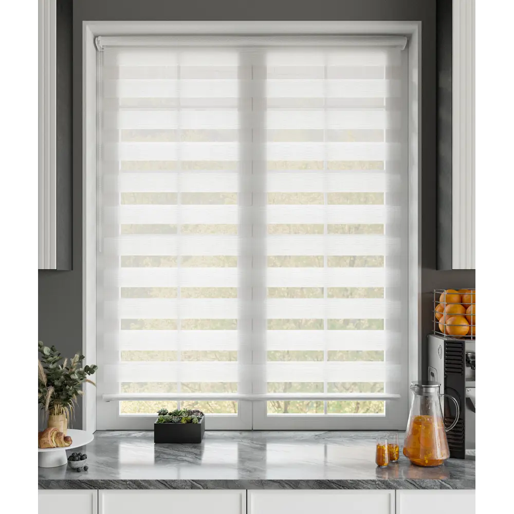 Рулонная штора день-ночь MIAMOZA Москва 80×160 см белая 89411387 STLM-1565113 - Вид №6