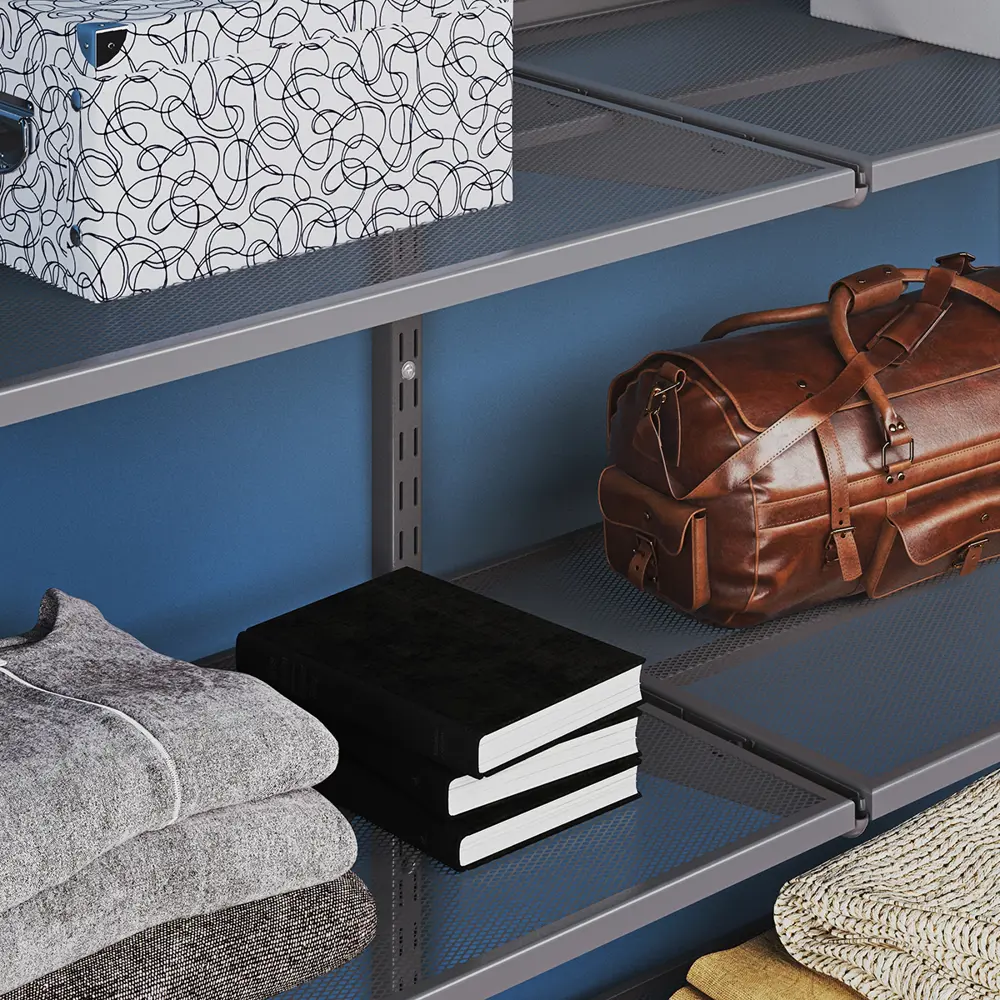 Прямая полка Larvij 59x1.5x42 см сталь цвет алюминий STLM-2211710 - Вид №1