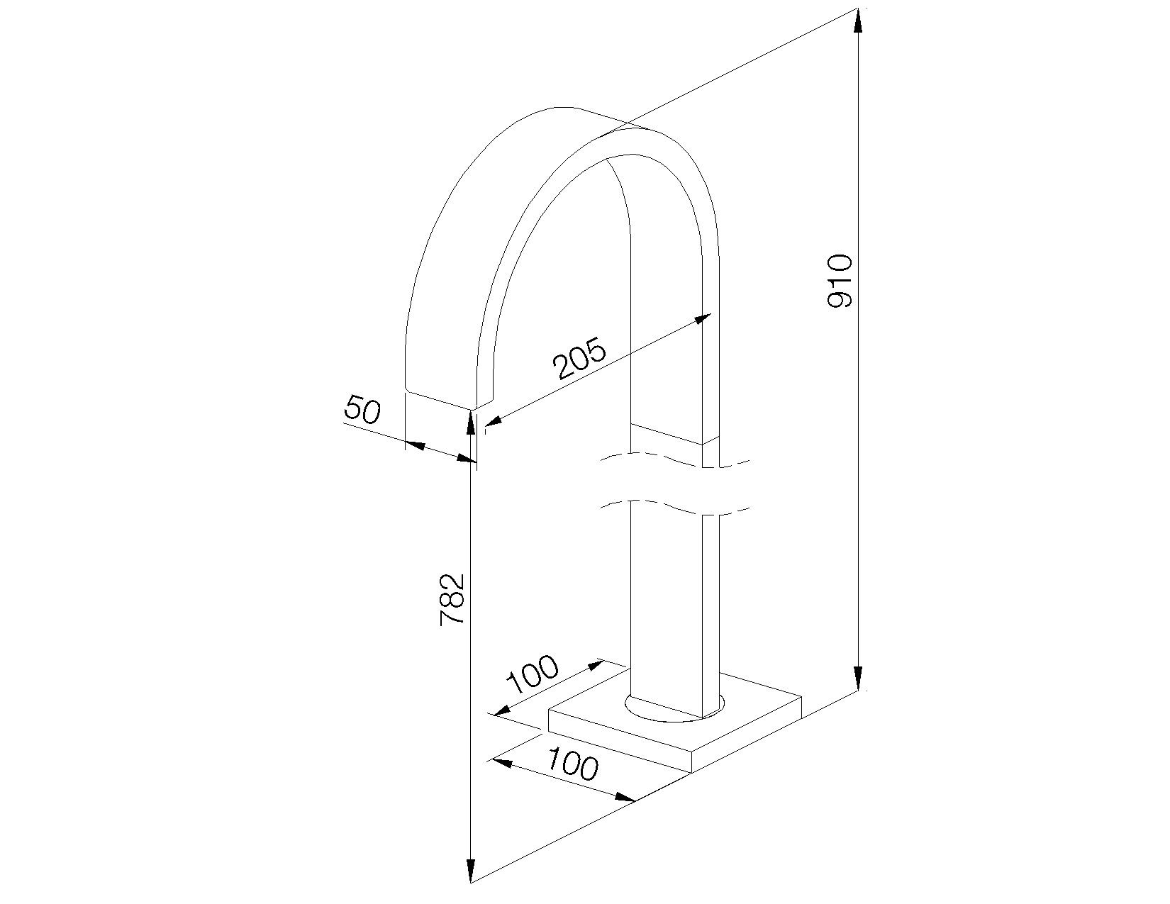 Напольная дозирующая горловина для ванны rvb ARCH-00008650 - Вид №1