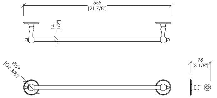 Латунный держатель для полотенец Devon&Devon Old Navy ARCH-00088363 - Вид №1