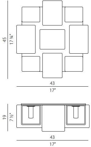 PANZERI Потолочный светильник из дутого стекла Domino sun-id-1501505 - Вид №2